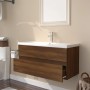Mueble de baño con lavabo madera contrachapada marrón roble de , Tocadores de baño - Ref: Foro24-3152881, Precio: 245,80 €