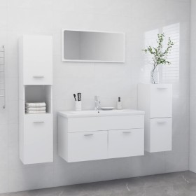 White engineered wood bathroom furniture set by , Bathroom furniture - Ref: Foro24-3071108, Price: 350,16 €, Discount: %