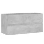 Betongrauer Holzwerkstoffschrank mit Waschbecken von , Badezimmerwaschtische - Ref: Foro24-3071562, Preis: 211,11 €, Rabatt: %