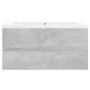 Betongrauer Holzwerkstoffschrank mit Waschbecken von , Badezimmerwaschtische - Ref: Foro24-3071562, Preis: 211,11 €, Rabatt: %