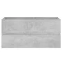 Betongrauer Holzwerkstoffschrank mit Waschbecken von , Badezimmerwaschtische - Ref: Foro24-3071562, Preis: 211,11 €, Rabatt: %