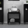 Armario para lavabo madera contrachapada negro 58x33x60 cm de , Tocadores de baño - Ref: Foro24-821261, Precio: 46,26 €, Desc...