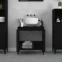 Armario para lavabo madera contrachapada negro 58x33x60 cm de , Tocadores de baño - Ref: Foro24-821261, Precio: 46,72 €, Desc...