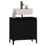 Armario para lavabo madera contrachapada negro 58x33x60 cm de , Tocadores de baño - Ref: Foro24-821261, Precio: 46,26 €, Desc...