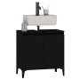 Armario para lavabo madera contrachapada negro 58x33x60 cm de , Tocadores de baño - Ref: Foro24-821261, Precio: 46,72 €, Desc...