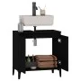 Armario para lavabo madera contrachapada negro 58x33x60 cm de , Tocadores de baño - Ref: Foro24-821261, Precio: 46,72 €, Desc...
