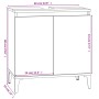 Waschbeckenunterschrank aus schwarzem Sperrholz, 58 x 33 x 60 cm von , Badezimmerwaschtische - Ref: Foro24-821261, Preis: 46,...