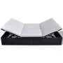 Double sun lounger with black synthetic rattan cushion by , Outdoor beds - Ref: Foro24-41787, Price: 373,91 €, Discount: %
