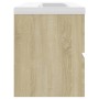 Waschtischunterschrank aus Sonoma-Eichenholzwerkstoff mit Waschbecken von , Badezimmerwaschtische - Ref: Foro24-3071561, Prei...