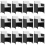13-piece garden dining set and black synthetic rattan cushions by vidaXL, Garden sets - Ref: Foro24-42551, Price: 1,00 €, Dis...