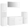 Glossy white engineered wood bathroom furniture set by , Bathroom furniture - Ref: Foro24-3071114, Price: 354,07 €, Discount: %