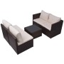 5-piece garden furniture set and brown synthetic rattan cushions by vidaXL, Garden sets - Ref: Foro24-43109, Price: 381,55 €,...