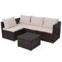 5-piece garden furniture set and brown synthetic rattan cushions by vidaXL, Garden sets - Ref: Foro24-43109, Price: 365,73 €,...