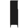 Armario de baño madera contrachapada negro 30x30x100 cm