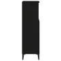 Armario de baño madera contrachapada negro 30x30x100 cm de , Muebles de baño - Ref: Foro24-819813, Precio: 63,75 €, Descuento: %