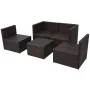5-piece garden furniture set and brown synthetic rattan cushions by vidaXL, Garden sets - Ref: Foro24-43109, Price: 365,73 €,...