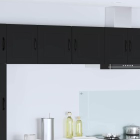 Armario de cocina mural con estante 2 pcs Negro 40 x 31 x 40 cm