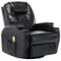 Sillón de masaje mecedora de cuero sintético negro de , Sillones de masaje eléctricos - Ref: Foro24-246635, Precio: 542,50 €,...
