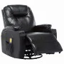 Sillón de masaje mecedora de cuero sintético negro de , Sillones de masaje eléctricos - Ref: Foro24-246635, Precio: 542,50 €,...