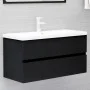 Schwarzer Holzwerkstoffschrank mit Waschbecken von , Badezimmerwaschtische - Ref: Foro24-3071559, Preis: 210,98 €, Rabatt: %