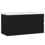 Schwarzer Holzwerkstoffschrank mit Waschbecken von , Badezimmerwaschtische - Ref: Foro24-3071559, Preis: 210,98 €, Rabatt: %