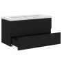 Schwarzer Holzwerkstoffschrank mit Waschbecken von , Badezimmerwaschtische - Ref: Foro24-3071559, Preis: 225,91 €, Rabatt: %
