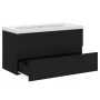 Schwarzer Holzwerkstoffschrank mit Waschbecken von , Badezimmerwaschtische - Ref: Foro24-3071559, Preis: 210,98 €, Rabatt: %