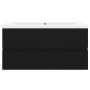 Schwarzer Holzwerkstoffschrank mit Waschbecken von , Badezimmerwaschtische - Ref: Foro24-3071559, Preis: 225,91 €, Rabatt: %