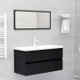 Schwarzer Holzwerkstoffschrank mit Waschbecken von , Badezimmerwaschtische - Ref: Foro24-3071559, Preis: 210,98 €, Rabatt: %