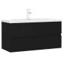 Black engineered wood cabinet with sink by , bathroom vanities - Ref: Foro24-3071649, Price: 283,94 €, Discount: %