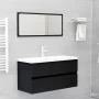 Black engineered wood cabinet with sink by , bathroom vanities - Ref: Foro24-3071649, Price: 283,94 €, Discount: %