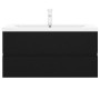Mueble con lavabo madera de ingeniería negro de , Tocadores de baño - Ref: Foro24-3071649, Precio: 295,36 €