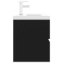 Mueble con lavabo madera de ingeniería negro de , Tocadores de baño - Ref: Foro24-3071649, Precio: 295,36 €