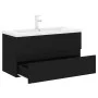Black engineered wood cabinet with sink by , bathroom vanities - Ref: Foro24-3071649, Price: 283,94 €, Discount: %