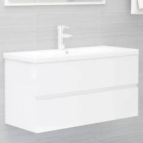 Hochglanzweißer Holzwerkstoffschrank mit Spüle von , Badezimmerwaschtische - Ref: Foro24-3071654, Preis: 292,03 €, Rabatt: %