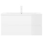 Glossy white engineered wood cabinet with sink by , bathroom vanities - Ref: Foro24-3071654, Price: 303,96 €, Discount: %