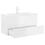 Hochglanzweißer Holzwerkstoffschrank mit Spüle von , Badezimmerwaschtische - Ref: Foro24-3071654, Preis: 303,96 €, Rabatt: %