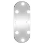 Ovaler Wandspiegel mit Glas-LED-Leuchten 25x60 cm von , Spiegel - Ref: Foro24-3189160, Preis: 32,26 €, Rabatt: %