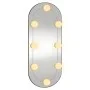 Ovaler Wandspiegel mit Glas-LED-Leuchten 25x60 cm von , Spiegel - Ref: Foro24-3189160, Preis: 32,26 €, Rabatt: %
