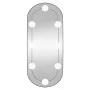 Ovaler Wandspiegel mit Glas-LED-Leuchten 25x60 cm von , Spiegel - Ref: Foro24-3189160, Preis: 32,26 €, Rabatt: %
