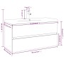 Badezimmerschrank aus braunem Eichensperrholz mit Waschbecken von , Badezimmerwaschtische - Ref: Foro24-3152884, Preis: 320,0...