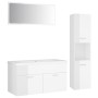 Glänzend weißes Badezimmermöbelset aus Holzwerkstoff von , Badezimmermöbel - Ref: Foro24-3071159, Preis: 331,23 €, Rabatt: %