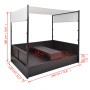 Garden bed with brown synthetic rattan canopy 190x130 cm by vidaXL, Outdoor beds - Ref: Foro24-42900, Price: 478,42 €, Discou...