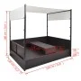 Garden bed with brown synthetic rattan canopy 190x130 cm by vidaXL, Outdoor beds - Ref: Foro24-42900, Price: 519,26 €, Discou...