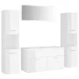 Glossy white engineered wood bathroom furniture set by , Bathroom furniture - Ref: Foro24-3071249, Price: 376,77 €, Discount: %