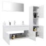 Glänzend weißes Badezimmermöbelset aus Holzwerkstoff von , Badezimmermöbel - Ref: Foro24-3071429, Preis: 380,67 €, Rabatt: %