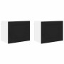 Armario de cocina mural con estante 2 pcs Negro 50 x 31 x 40 cm
