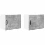 Armario de cocina mural 2 pcs Gris Concreto 50 x 31 x 40 cm