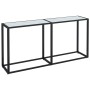 Mesa consola vidrio templado mármol blanco 160x35x75,5 cm de , Mesas auxiliares - Ref: Foro24-331680, Precio: 74,90 €, Descue...