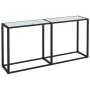 White marble tempered glass console table 160x35x75.5 cm by , Side tables - Ref: Foro24-331680, Price: 73,70 €, Discount: %